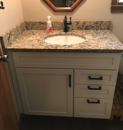 Kraftmaid Lyndale and Cambria Countertop Kitchen - Chelsea Lumber Company