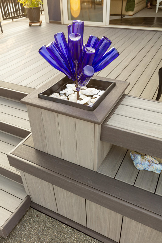 TimberTech AZEK decking in Coastline and Dark Hickory - Vintage Collection