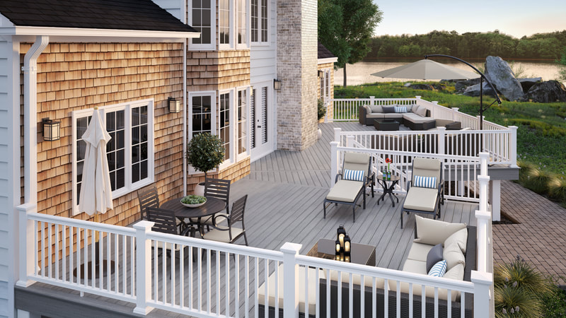 FiberOn Decking, Paramount Collection in Flagstone