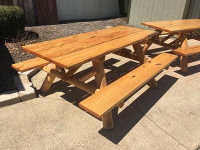 Moon Valley Log Furniture, picnic table