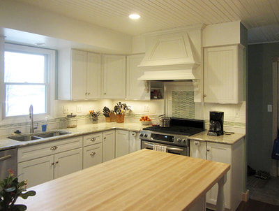 Kraftmaid Vantage white kitchen cabinetry